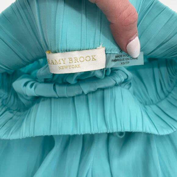 Ramy Brook Austin Drawstring Shorts Mini in Aqua Pull On Size XS - Picture 3 of 7